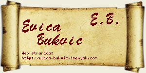 Evica Bukvić vizit kartica